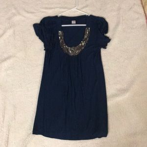 Agenda beaded neck shirt